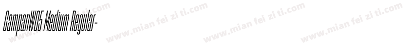 CampanW05 Medium Regular字体转换
